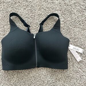Victoria’s Secret Sport Black Zip Front High Support Sports Bra 34D NWT